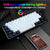 ROCK POW 60% Wired Gaming Keyboard, RGB Backlit Ultra-Compact Mini Keyboard, Waterproof Small Compact 61 Keys Keyboard for PC/Mac Gamer, Typist, Travel, Easy to Carry on Business Trip(Black-White)