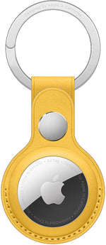حلقة مفاتيح جلد لجهاز ابل اير تاغ - أصفر (حامل فقط)