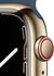 Apple Watch Series 7 GPS + Cellular, 41mm Gold Stainless Steel Case with Abyss Blue Sport Band - Regular Watches Apple 