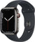 Apple Watch Series 7 GPS + Cellular, 41mm Graphite Stainless Steel Case with Midnight Sport Band - Regular Watches Apple 