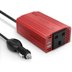  BESTEK 300W محول طاقة 12 فولت DC إلى 230 فولت AC مع مخرج التيار المتردد وشاحن سيارة USB مزدوج 4.8 أمبير