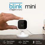 بلينك ميني |كاميرا مراقبة منزلية ذكية مدمجة داخلية ، فيديو عالي الدقة 1080 بكسل ، كشف الحركة ، يعمل مع أليكسا | 1 كاميرا