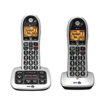 هاتف لاسلكي للمنزل بي تي 4600 ذو زر كبير مطوّر ومانع المكالمات - حزمة من 2 