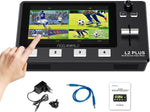 جهاز Video Mixer متعدد الكاميرات من FEELWORLD L2 PLUS بشاشة لمس LCD مقاس 5.5 بوصات ومدخلات HDMI ومفتاح تحكم PTZ ومفتاح كروما USB3.0 للبث المباشر