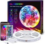 GUSODOR Smart LED Strip Light 10 Meters, Bluetooth with Remote and App Control, Music Sync Microphone and timer