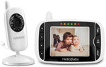 هالو بيبي HB32 كاميرا مراقبة الاطفال اللاسلكي مع كاميرا رقمية للرؤية الليلية ونظام Talkback ثنائي الاتجاه ، ومراقبة درجة الحرارة - أبيض