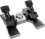 Logitech G Saitek PRO Flight Rudder Pedals, Professional Simulation Pedals with Toe Brake, Non-Slip, Precise Fluid Control, Ajustable Tension Dial, PC - Black