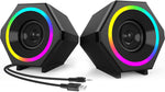 NJSJ RGB Computer Speakers 10W Gaming PC Speakers