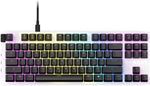 وظيفة NZXT لوحة مفاتيح ميكانيكية TKL لوحة مفاتيح ميكانيكية للألعاب - مفاتيح RGB خطية - لوحة علوية من الألومنيوم - أبيض