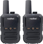 Radtel RT12 Rechargeable Walkie Talkies License Free PMR 446 Two Way Radio 16CH Handsfree VOX for Camping Hiking (Black)