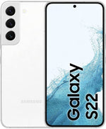 هاتف سامسونج جالكسي S22 المحمول 128 جيجا بايت 5G شريحة الاتصال الذكي أندرويد المجاني، أبيض
