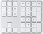 لوحة مفاتيح لاسلكية رقمية موسعة ونحيفة من Satechi - تضمن 34 مفتاحًا ومنفذ USB-C لإعادة الشحن ومتابعة عملك بدون فوضى الكابلات " فضي "